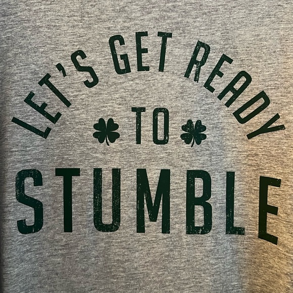LET’S GET READY TO STUMBLE Tee * T-Shirt * Gray with Green * UNISEX size XXL * - Picture 2 of 4